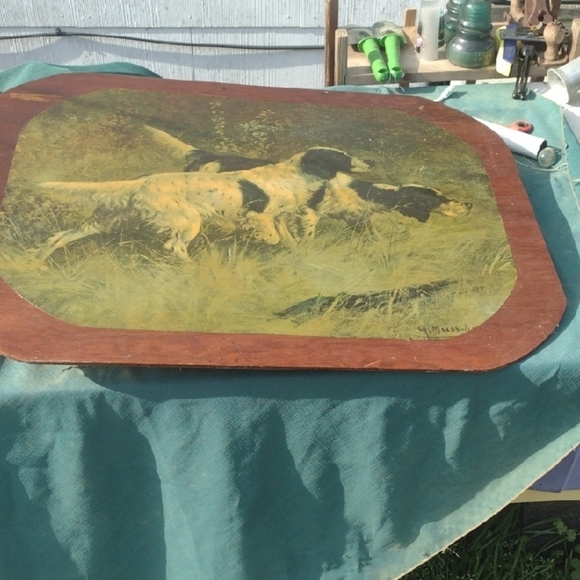 Vintage Dog Art Print on Wood - Picture 1 of 4